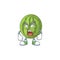 Angry watermelon fruit fresh cartoon with mascot