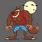 Angry Werewolf Cartoon Mascot Character