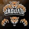 Angry wild animal jaguar isolated esport logo illustration