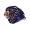 Angry Wild Lion Head Mascot Logo Illustration
