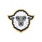 Angry wild white sheep head sport mascot design character for gaming team or college club, modern cartoon style Illustration desig