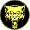 Angry wolf head logo vector