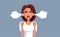 Angry Woman Having a Breakdown Moment of Crisis Vector Cartoon Illustration