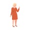 Angry Woman Scolding and Yelling at Somebody Finger Pointing Vector Illustration