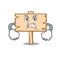 Angry wooden board mascot cartoon