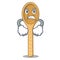 Angry wooden spoon mascot cartoon