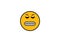 Angry yellow emoticon facial expression