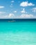 Anguilla, Caribbean beach landscape, boat sailing