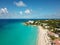 Anguilla, Caribbean beach landscape, drone shot