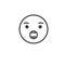 Anguished Emoji concept line editable vector concept icon. Anguished Emoji concept linear emotion illustration