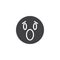 Anguished emoji face vector icon