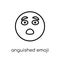 Anguished emoji icon from Emoji collection.