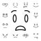 Anguished, face flat vector icon in emotions pack