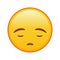 Anguished face Large size of yellow emoji smile