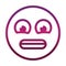 Anguished funny smiley emoticon face expression gradient style icon