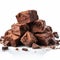 Angular Cubism Chocolate Fudge: Truffles Brownies With Rough Edges