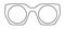 Angular frame glasses fashion accessory illustration. Sunglass front view for Men, women, unisex silhouette style, flat