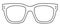 Angular Wellington frame glasses fashion accessory illustration. Sunglass front view for Men, women, unisex silhouette