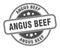 angus beef stamp. angus beef round grunge sign.