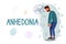 Anhedonia hand drawn banner vector template