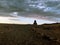 Ani ruins, Kars province, Turkey. historical buildings at sunset.