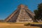 Anicent Maya mayan pyramid El Castillo Kukulkan in Chichen-Itza, Mexico