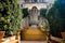 Anicient fountain in Villa d\'Este of Tivoli, Italy