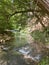 Aniene rapids. River located in Subiaco, near Rome, Lazio. Italy