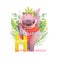 Animal ABC Letter H is for Hilarious Hippopotamus