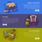 Animal Accessories, Pet Shop Landing Page Templates Set, Cat and Dog Food, Toys, Accessories for Care Website Cartoon