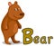 animal alphabet B for bear