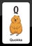 Animal Alphabet Flash Card - Q for Quokka