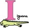 Animal alphabet I (iguana)