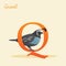 Animal alphabet with quail