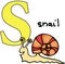 Animal alphabet S (snail)