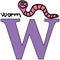 Animal alphabet W (worm)