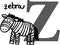 Animal alphabet Z (zebra)