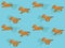 Animal Animation Dog Cocker Spaniel Running Cartoon Vector Illustration Seamless Background-01