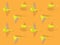 Animal Animation Sequence Canary Yellow Flying Cartoon Vector Seamless Wallpaper