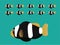 Animal Animation Sequence Clark`s Anemonefish Swimming Cartoon Vector