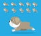 Animal Animation Sequence Dog Bulldog Cartoon Vector Fawn Coat