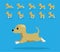 Animal Animation Sequence Dog Greyhound Cartoon Vector