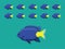 Animal Animation Sequence Yellowtail Swimming Cartoon Vector