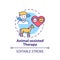 Animal-assisted therapy concept icon