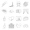 Animal, atelier, medicine and other web icon in outline style.food, sport, nature icons in set collection.