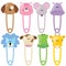 Animal Baby Safety Pins Set 2 Isolated