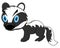 Animal badger on white background is insulated