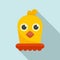 Animal bath toy icon, flat style