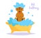 Animal bath Vector. Cartoon. Isolated art Dog Clean