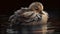 Animal beak feather nature Close up of duck ,generative AI